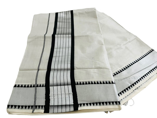 Kerala Saree black silver Tissue with black stripe border | Indian Onam Saree l Kerala Silver Set Saree| Petelz | Silver Tissue sari